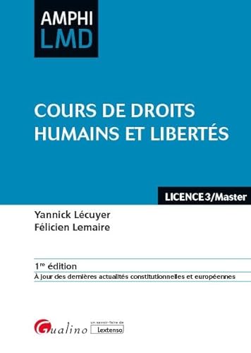 Stock image for Cours de droits humains et liberts (2022) [Broch] Lcuyer, Yannick et Lemaire, Flicien for sale by BIBLIO-NET