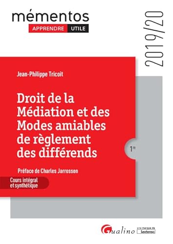 Imagen de archivo de Droit de la mdiation et des modes amiables de rglement des diffrends a la venta por Revaluation Books