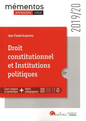 Beispielbild fr Droit constitutionnel et Institutions politiques (2019-2020) zum Verkauf von Ammareal