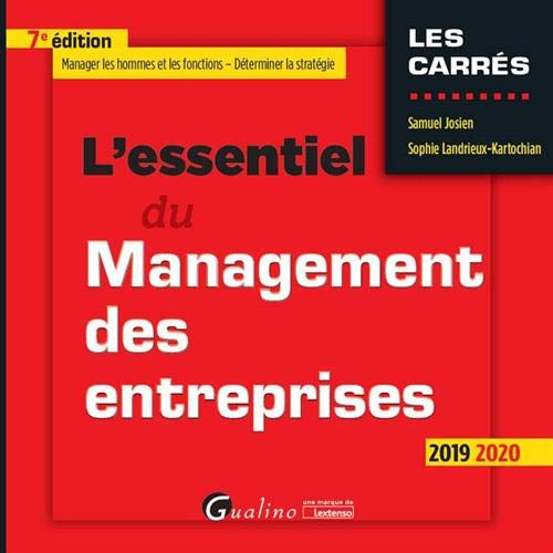 Stock image for L ESSENTIEL DU MANAGEMENT DES ENTREPRISES - 7EME EDITION for sale by Ammareal