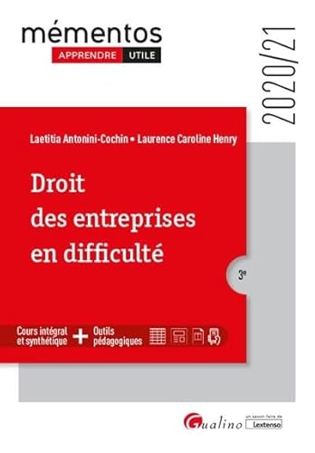 Imagen de archivo de Droit des entreprises en difficult (2020-2021) a la venta por Ammareal