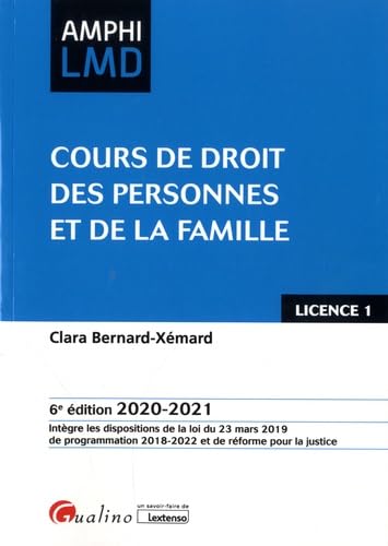 Beispielbild fr Cours de droit des personnes et de la famille zum Verkauf von Ammareal