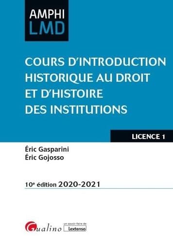 Beispielbild fr Cours d'introduction historique au droit et d'histoire des institutions zum Verkauf von Ammareal