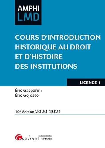 Stock image for Cours d'introduction historique au droit et d'histoire des institutions for sale by Ammareal