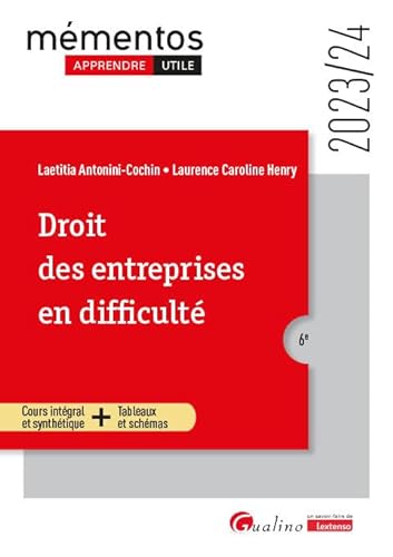 9782297221405: Droit des entreprises en difficult: Un cours clair, structur et accessible pour l'tudiant (2023-2024)