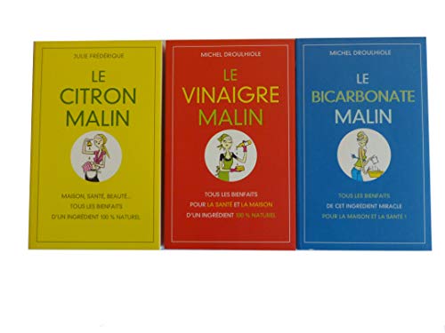 Imagen de archivo de Citron, Vinaigre, Bicarbonate MALINS COFFRET 3 LIVRES Michel Droulhiole - Julie Frdrique a la venta por Ammareal