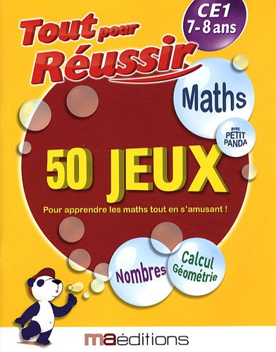 Beispielbild fr Maths avec petit panda: 50 jeux CE1 7-8 ans zum Verkauf von WorldofBooks