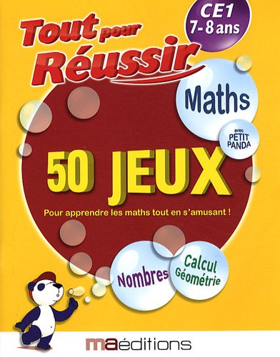 9782300017469: Maths avec petit panda: 50 jeux CE1 7-8 ans