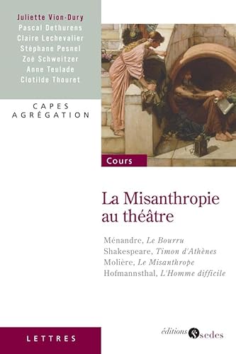 Imagen de archivo de La misanthropie au thtre a la venta por A TOUT LIVRE