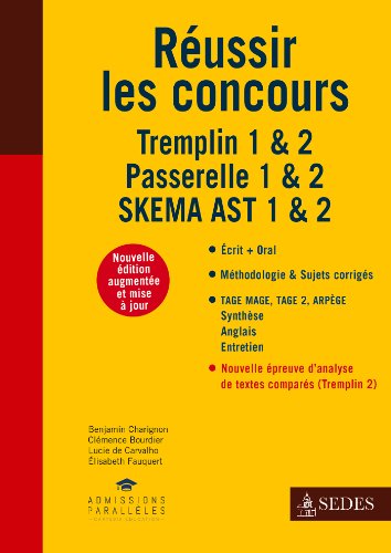 9782301002655: Russir les concours - Tremplin 1 & 2 - Passerelle 1 & 2 - SKEMA AST 1 & 2