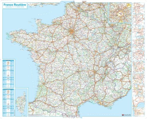 Carte routière France plastifiée 121 x 98 cm : 1/1 000 000 - Collectif:  9782309010072 - AbeBooks