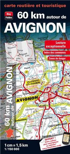 9782309060169: 60km Autour d'Avignon Carte Routire Touristique - Echelle : 1/150 000