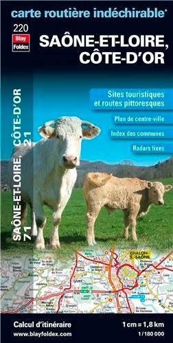 9782309070236: Sane-et-Loire (71), Cte-d'Or (21). Carte Dpartementale, Routire et Touristique (chelle : 1/180 000)