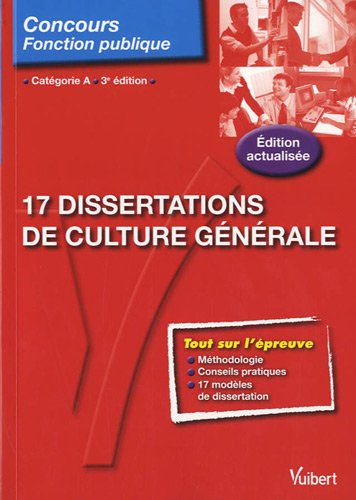 9782311001433: 17 dissertations de culture gnrale