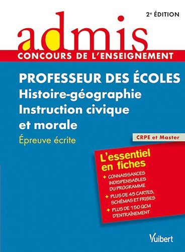 9782311004175: Professeur des coles histoire-gographie-instruction civique et morale (French Edition)