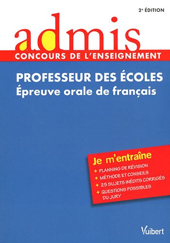 Stock image for CRPE Epreuve orale de franais - Oral - Admis - je m'entraine for sale by Ammareal