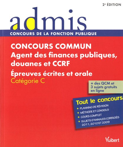 Beispielbild fr Concours commun, Agent des finances publiques, douanes et CCRF : Epreuves crites et orale, Catgorie C zum Verkauf von medimops