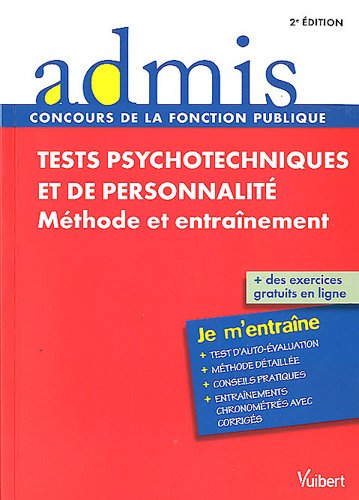 Beispielbild fr Tests psychotechniques et de personnalit - Mthode et entranement - Toutes catgories zum Verkauf von Ammareal
