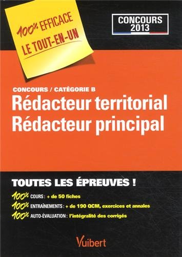 Beispielbild fr Rdacteur territorial, rdacteur principal : Concours catgorie B zum Verkauf von medimops
