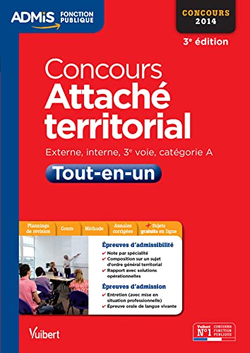 Beispielbild fr Concours Attach territorial - Tout-en-un - Catgorie A - Concours 2014 zum Verkauf von Ammareal