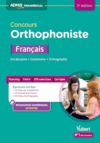 Stock image for Concours Orthophoniste - Franais : Vocabulaire, Grammaire, Orthographe for sale by Ammareal