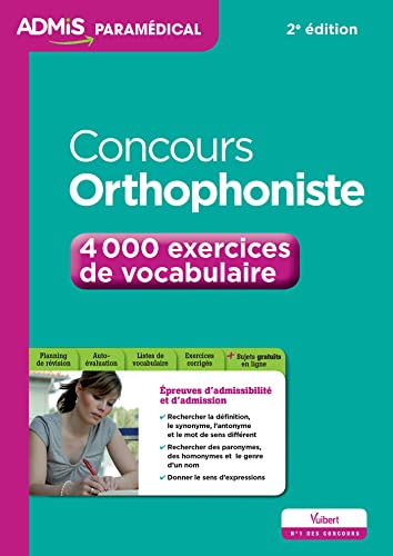 Beispielbild fr Concours Orthophoniste - 4 000 exercices de vocabulaire - Entranement zum Verkauf von medimops