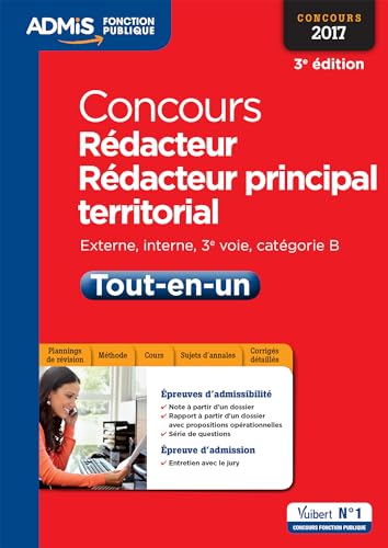 Beispielbild fr Concours Rdacteur et Rdacteur principal territorial - Catgorie B - Tout-en-un - Concours 2017 zum Verkauf von medimops