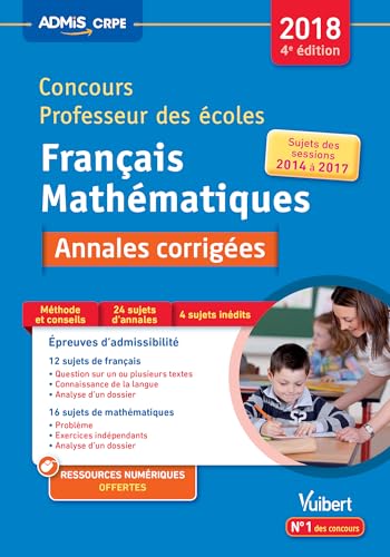 Beispielbild fr Concours professeur des coles annales 2018 corriges franc maths 4e edt zum Verkauf von Ammareal