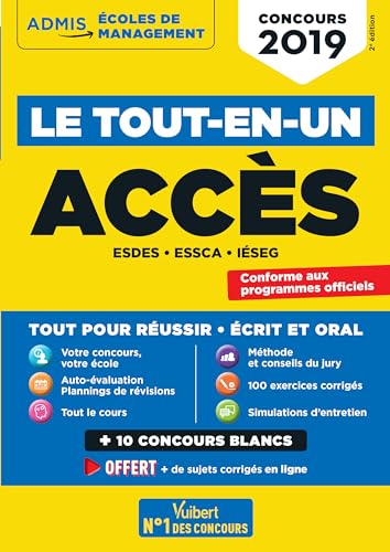 Stock image for Concours ACCES - Le Tout-en-un - Concours 2019 - ESDES, ESSCA, IESEG for sale by medimops