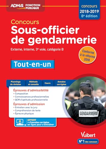 Stock image for Concours Sous-officier de gendarmerie - Catgorie B - Tout-en-un - Concours 2018-2019 for sale by medimops