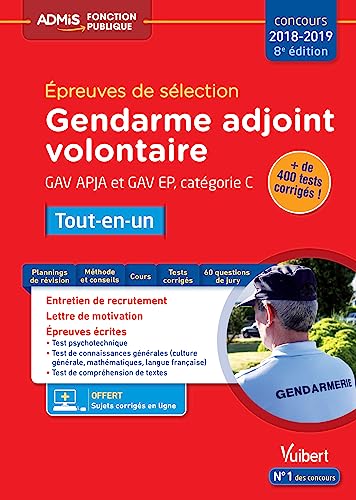 Stock image for Gendarme adjoint volontaire - GAV APJA et GAV EP - Catgorie C - Tout-en-un - preuves de slection 2018-2019 for sale by medimops