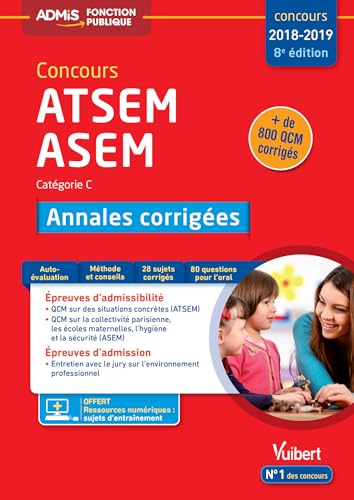 Beispielbild fr Concours ATSEM et ASEM - Catgorie C - Annales corriges: Concours 2018 zum Verkauf von Ammareal