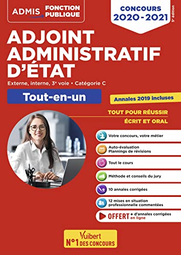 Stock image for Concours Adjoint administratif d'Etat - Catgorie C - Tout-en-un - Annales 2019 incluses - Concours 2020-2021 for sale by medimops