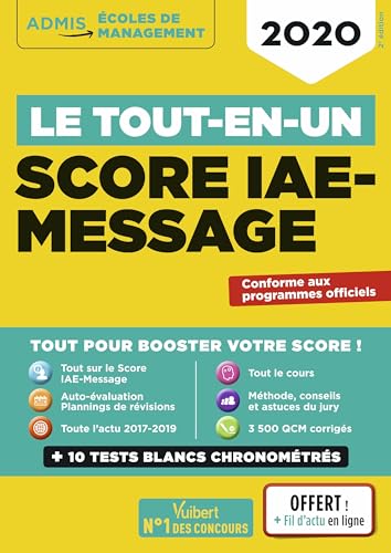 Beispielbild fr Le tout-en-un Score IAE-MESSAGE - Fil d'actu offert: 2020 zum Verkauf von Ammareal