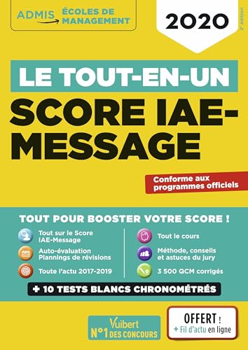 Stock image for Le tout-en-un Score IAE-MESSAGE - Fil d'actu offert: 2020 for sale by Ammareal