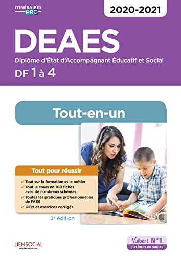 Imagen de archivo de DEAES - Domaines de formation 1  4 - Tout-en-un - Diplme d'Etat d'Accompagnant ducatif et social - 2020-2021 a la venta por medimops