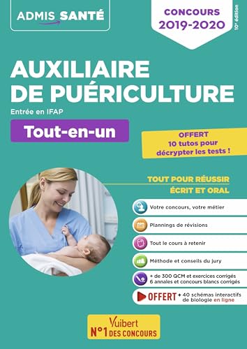 Stock image for Concours Auxiliaire de puriculture - Entre en IFAP - Tout-en-un: Concours 2019-2020 - Avec 10 tutos sur les tests offerts for sale by Ammareal
