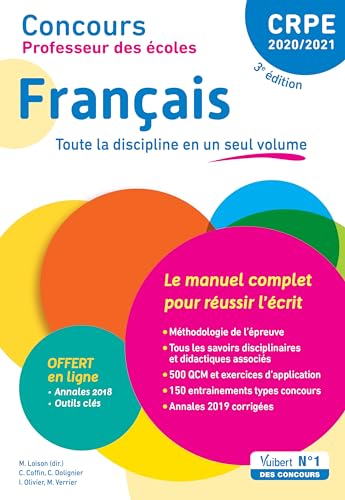 Beispielbild fr Concours Professeur des  coles - CRPE - Français - Le manuel complet pour r ussir l' crit: CRPE Admissibilit 2020 zum Verkauf von WorldofBooks