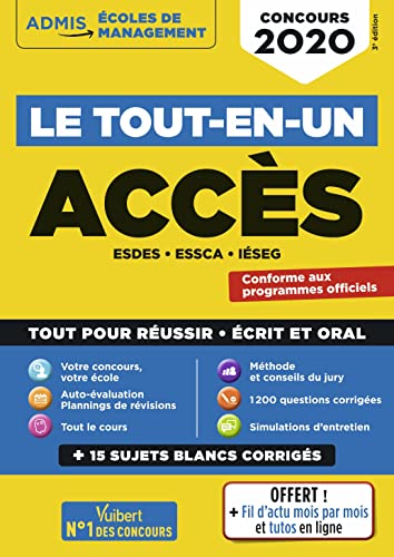 Beispielbild fr Concours ACCES - Le tout-en-un: Concours 2020 zum Verkauf von Ammareal