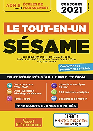 Beispielbild fr Ssame : Ebs, Edc, Emlv, Em Lyon, Em Normandie, Esce. : Le Tout-en-un, Concours 2021 zum Verkauf von RECYCLIVRE