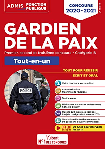 Beispielbild fr Concours Gardien de la paix - Cat gorie B - Admis - Tout-en-un: Premier, second et 3e concours - 2020 zum Verkauf von WorldofBooks