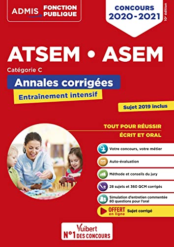 Beispielbild fr Concours ATSEM et ASEM - Catgorie C - Annales corriges: Agent (territorial) spcialis des coles maternelles - 2020-2021 zum Verkauf von medimops