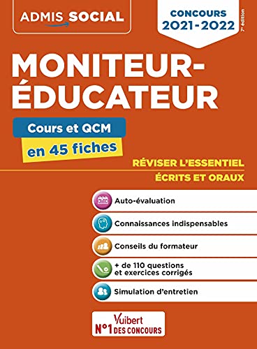 Beispielbild fr Concours Moniteur-ducateur - Cours et QCM en 45 fiches: Ecrits et oraux - Concours 2021-2022 zum Verkauf von Ammareal