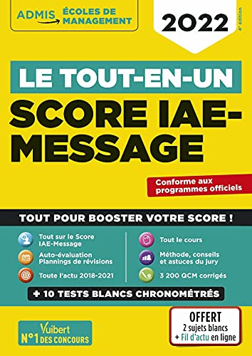 Beispielbild fr Score Iae-message : Le Tout-en-un : 2022 zum Verkauf von RECYCLIVRE