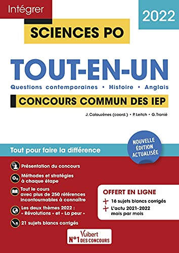 Beispielbild fr Sciences Po - Tout-en-un: Questions contemporaines - Histoire - Langue vivante - Tout pour r ussir - Concours commun IEP (R seau ScPo) 2022 zum Verkauf von WorldofBooks