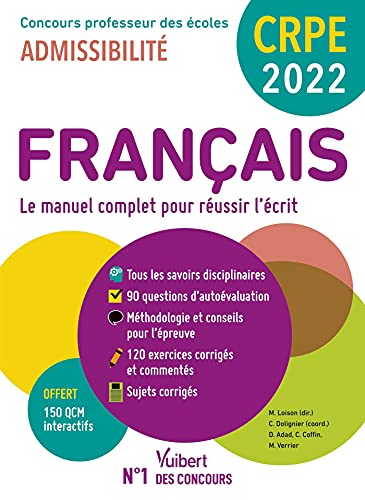 Stock image for CRPE - Concours Professeur des coles - Franais: Ecrit 2022 - Nouveau concours for sale by Ammareal