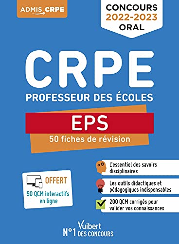 Stock image for CRPE - Concours Professeur des coles - EPS - 50 fiches de remise  niveau: Rvisions Oral 2022-2023 for sale by Librairie A LA PAGE