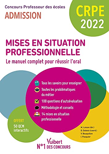 Beispielbild fr Manuel CRPE : mise en situation professionnelle - le manuel le plus complet pour russir l'oral 2022 zum Verkauf von LiLi - La Libert des Livres