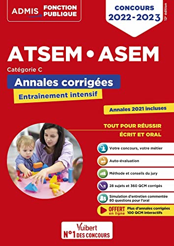 Beispielbild fr Concours ATSEM et ASEM - Catgorie C - Annales corriges: Agent (territorial) spcialis des coles maternelles - 2022-2023 zum Verkauf von medimops