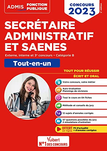 Stock image for Concours Secrtaire administratif et SAENES - Catgorie B - Tout-en-un: Externe, interne et 3e voie - Concours 2023 - Fil d`actualit offert for sale by Buchpark